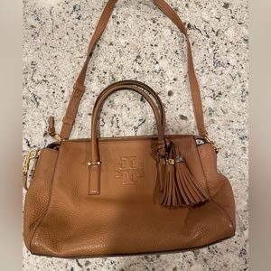 Tory Burch Thea Leather Satchel, Bark